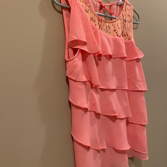 SLEEVELESS RUFFLED TOP - Picture 5 of 8